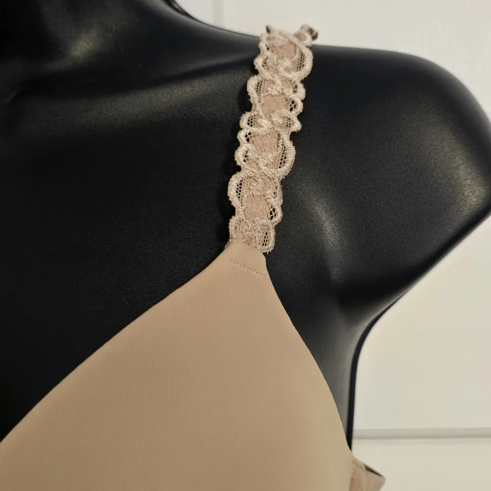 Natori Beige Lace Strap Bra Clean ! 34D - Picture 3 of 5
